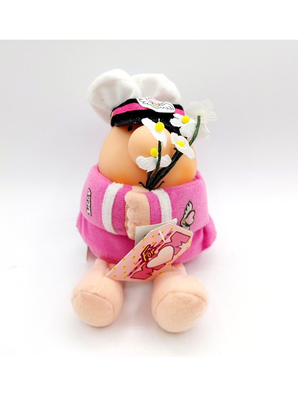 1994 Ziggy Mothers Day Mom White Flowers Stuffed Plush Vintage